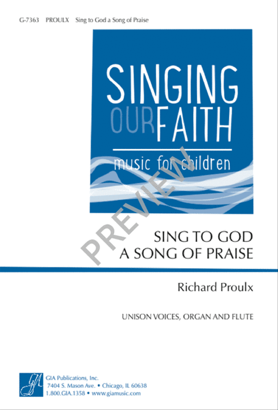 Sing to God a Song of Praise Unison Choir scores gallery preview page 1