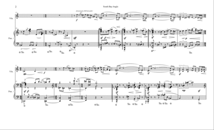 South Bay Angle for violin and piano Violin Solo scores gallery preview page 4