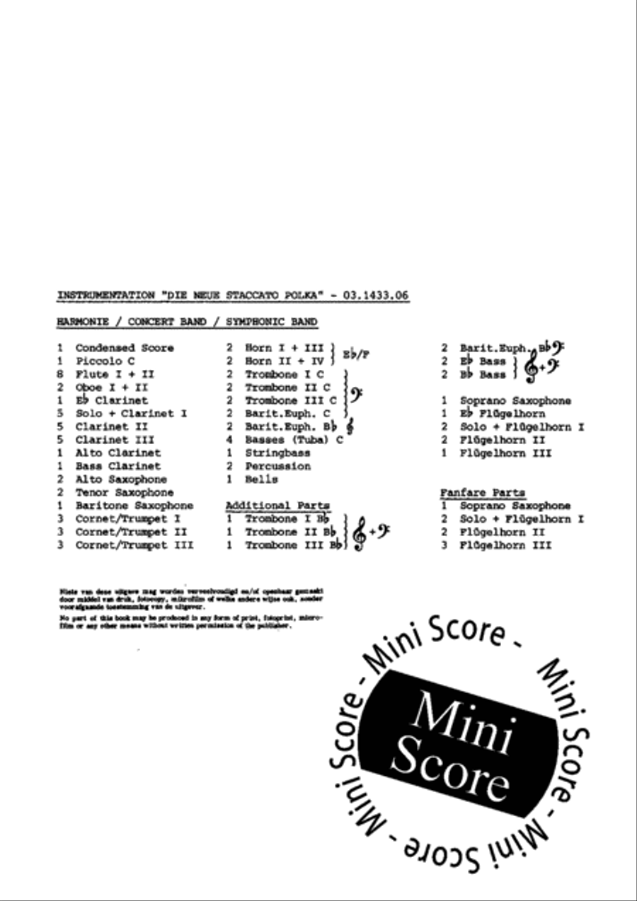 Die Neue Staccato Polka Fanfare Band scores gallery preview page 4