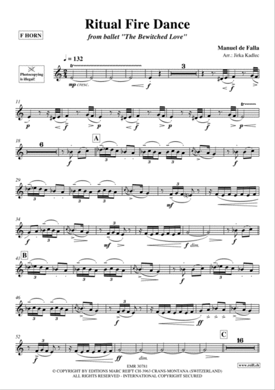 Ritual Fire Dance Horn scores gallery preview page 2