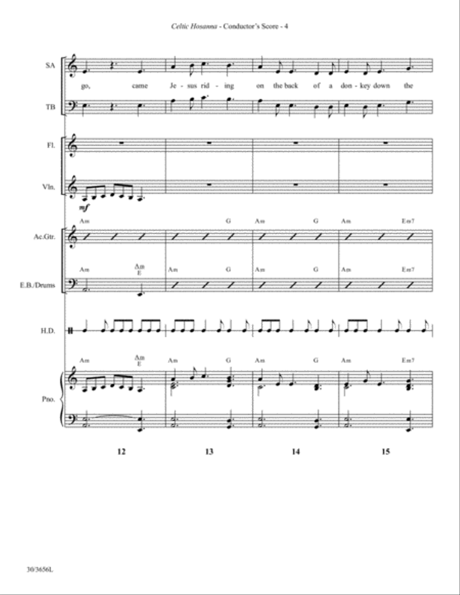 Celtic Hosanna - Instrumental Ensemble Score and Parts Choir scores gallery preview page 6