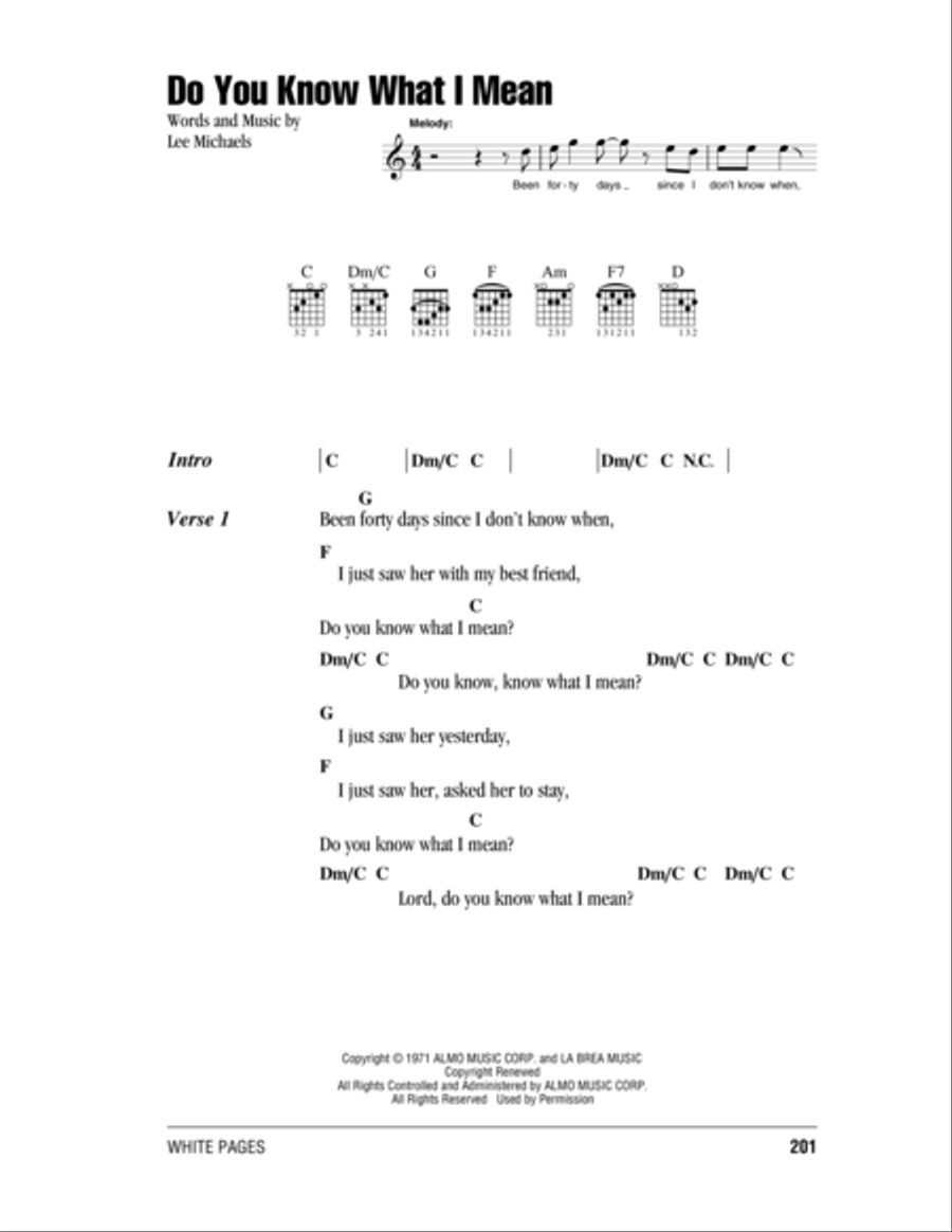 Do You Know What I Mean Acoustic Guitar scores gallery preview page 1