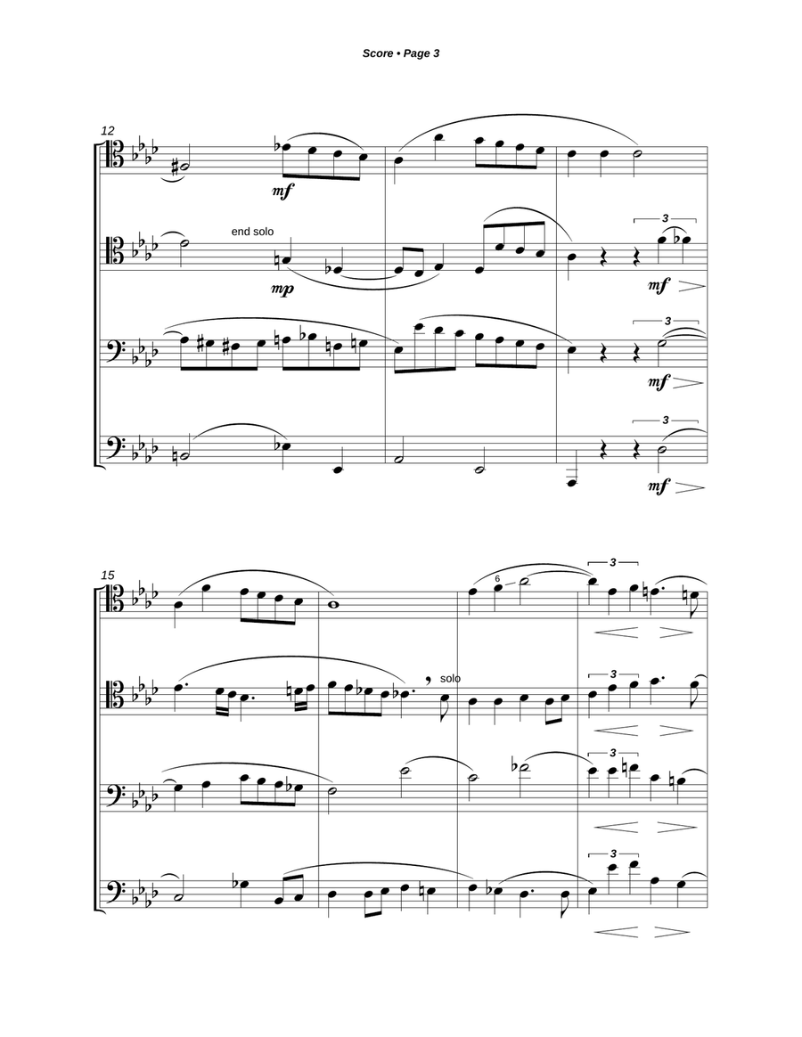 The Christmas Song (Chestnuts Roasting On An Open Fire) Brass Quartet scores gallery preview page 5