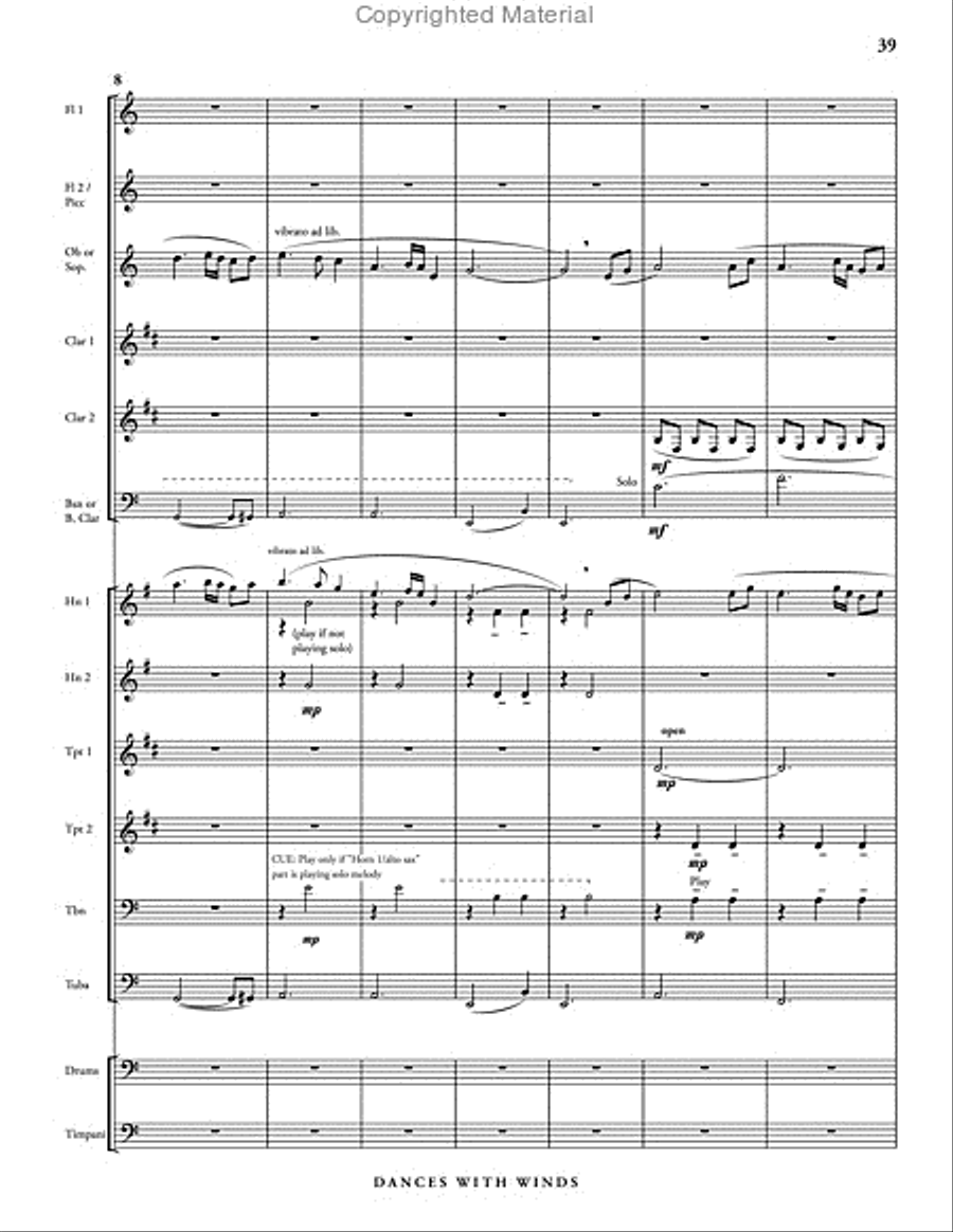 Dances with Winds Dances with Winds Concert Band scores gallery preview page 45
