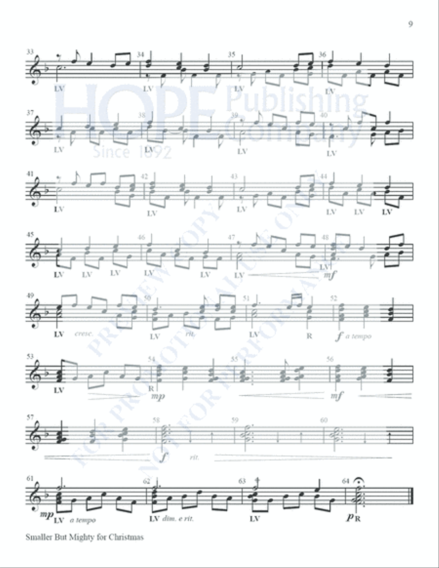 Small-ER But Mighty, Vol. 1 for Christmas Repoducible Handbell Choir scores gallery preview page 10