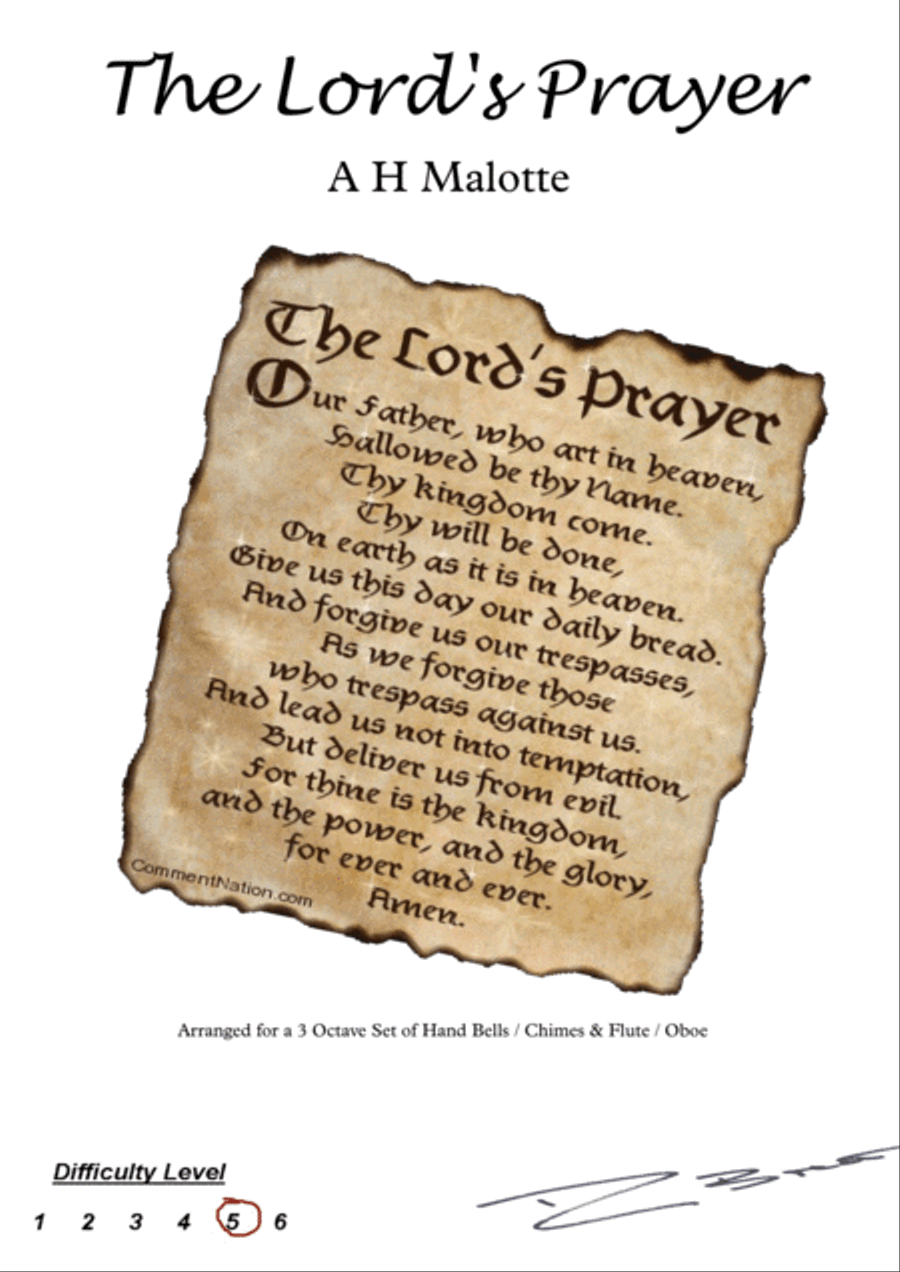 The Lord's Prayer The Lord's Prayer Handbell Choir scores gallery preview page 1