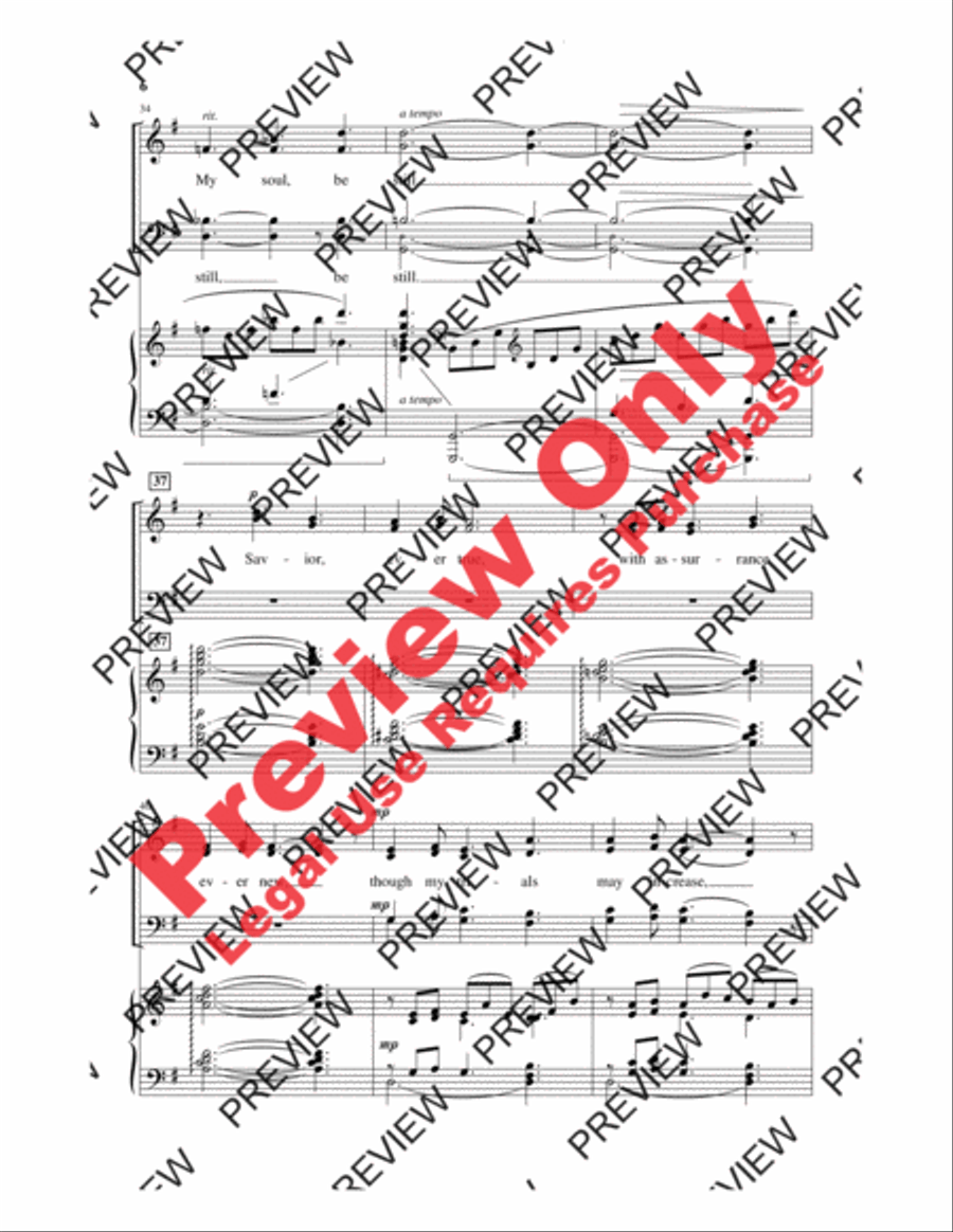 My Soul, Be Still 4-Part scores gallery preview page 6