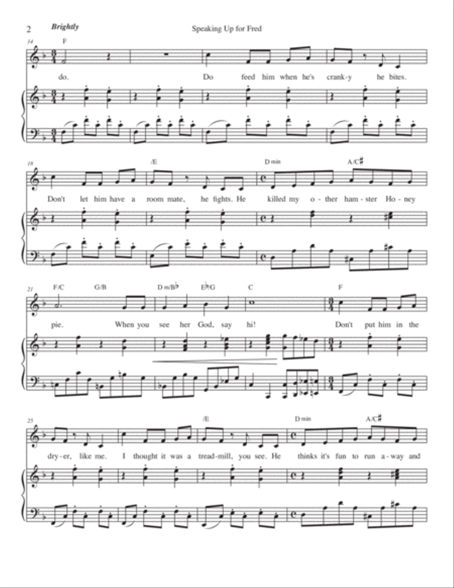 Speaking Up For Fred Speaking Up For Fred Voice scores gallery preview page 2