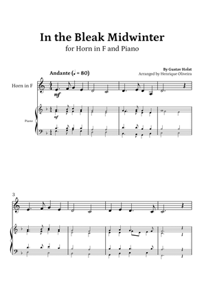 In the Bleak Midwinter (Horn in F and Piano) - Beginner Level