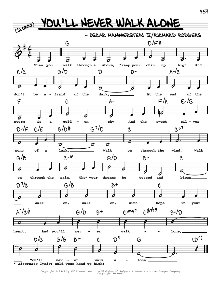You'll Never Walk Alone (Low Voice) (from Carousel) Low Voice scores gallery preview page 1