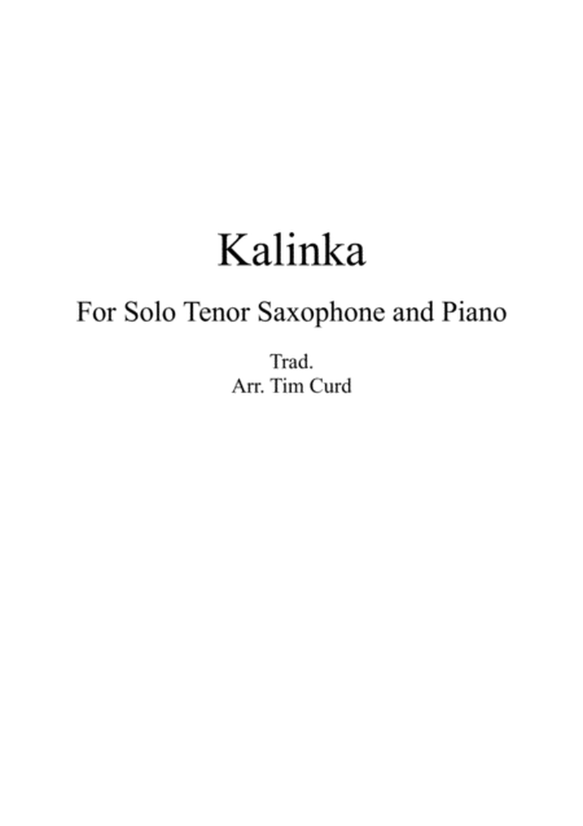 Kalinka for Solo Tenor Saxophone and Piano