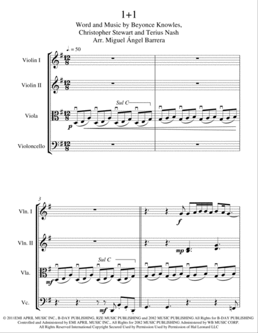 1+1 String Quartet scores gallery preview page 3