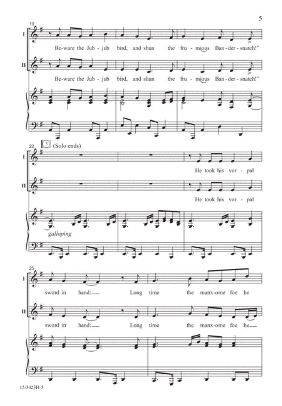 Jabberwocky 2-Part scores gallery preview page 4