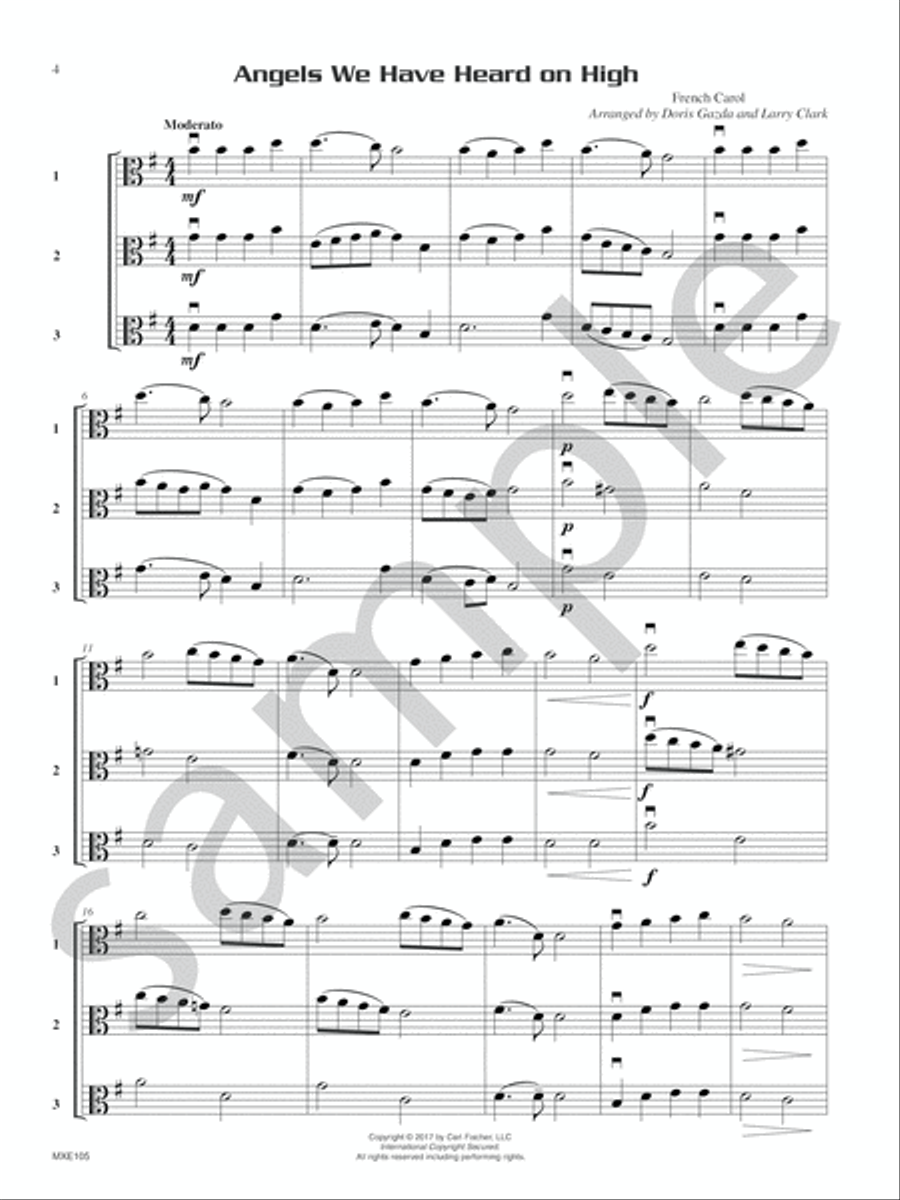 Compatible Trios for Christmas Viola scores gallery preview page 5