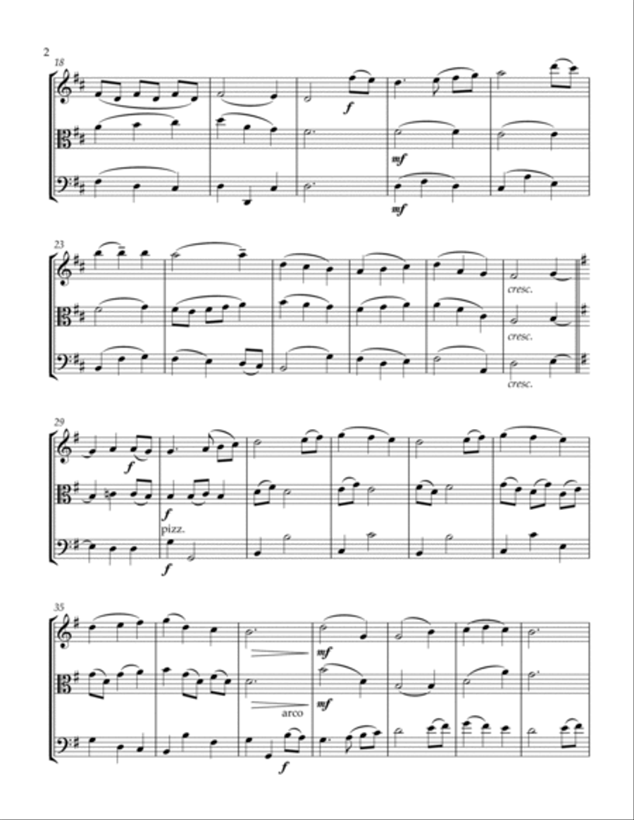 The First Noel Violin Viola and Cello Trio String Trio scores gallery preview page 3