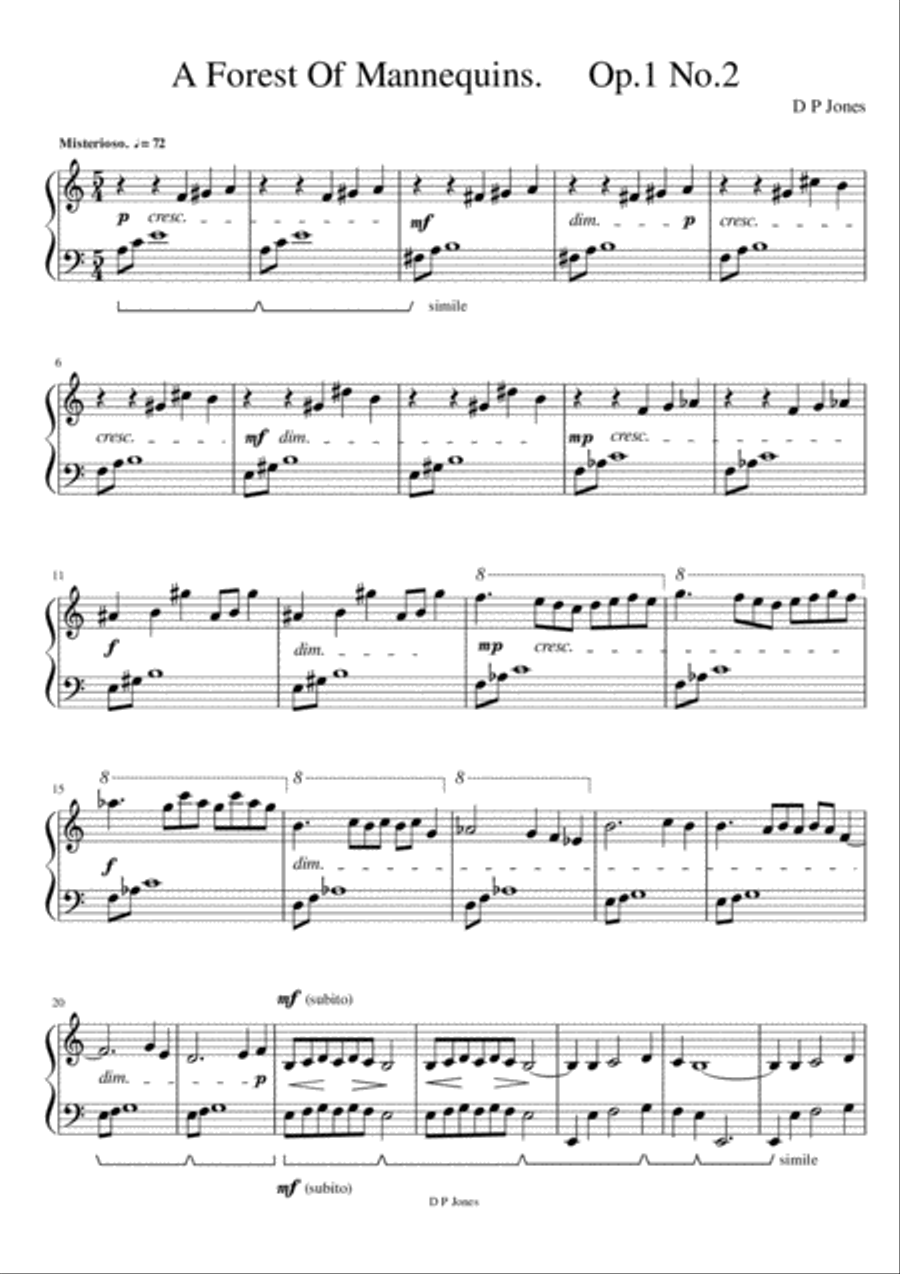 Op. 1 A Suite Of Four Pieces Piano Solo scores gallery preview page 4