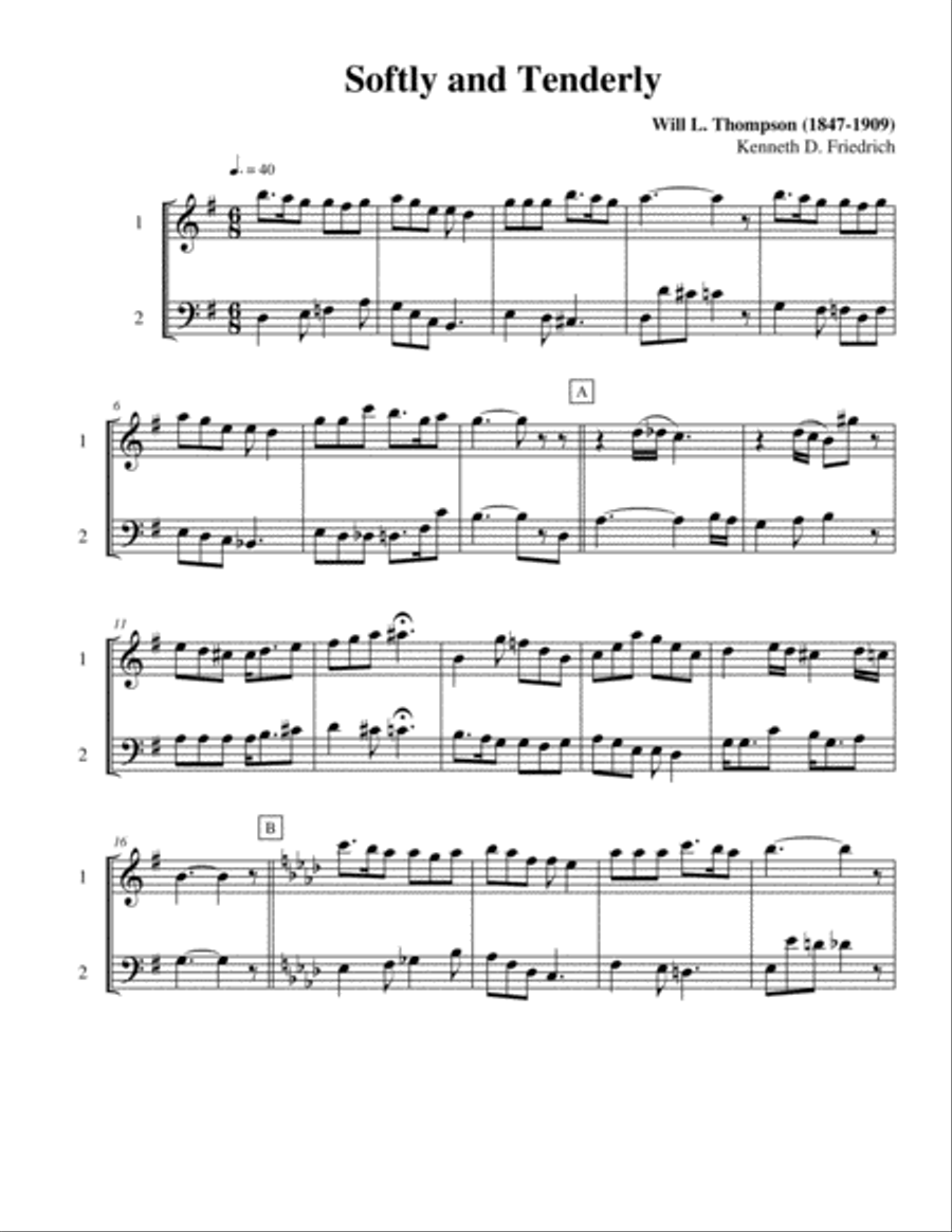 Ten Selected Hymns for the Performing Duet, Vol. 9 - violin and cello String Duet scores gallery preview page 3