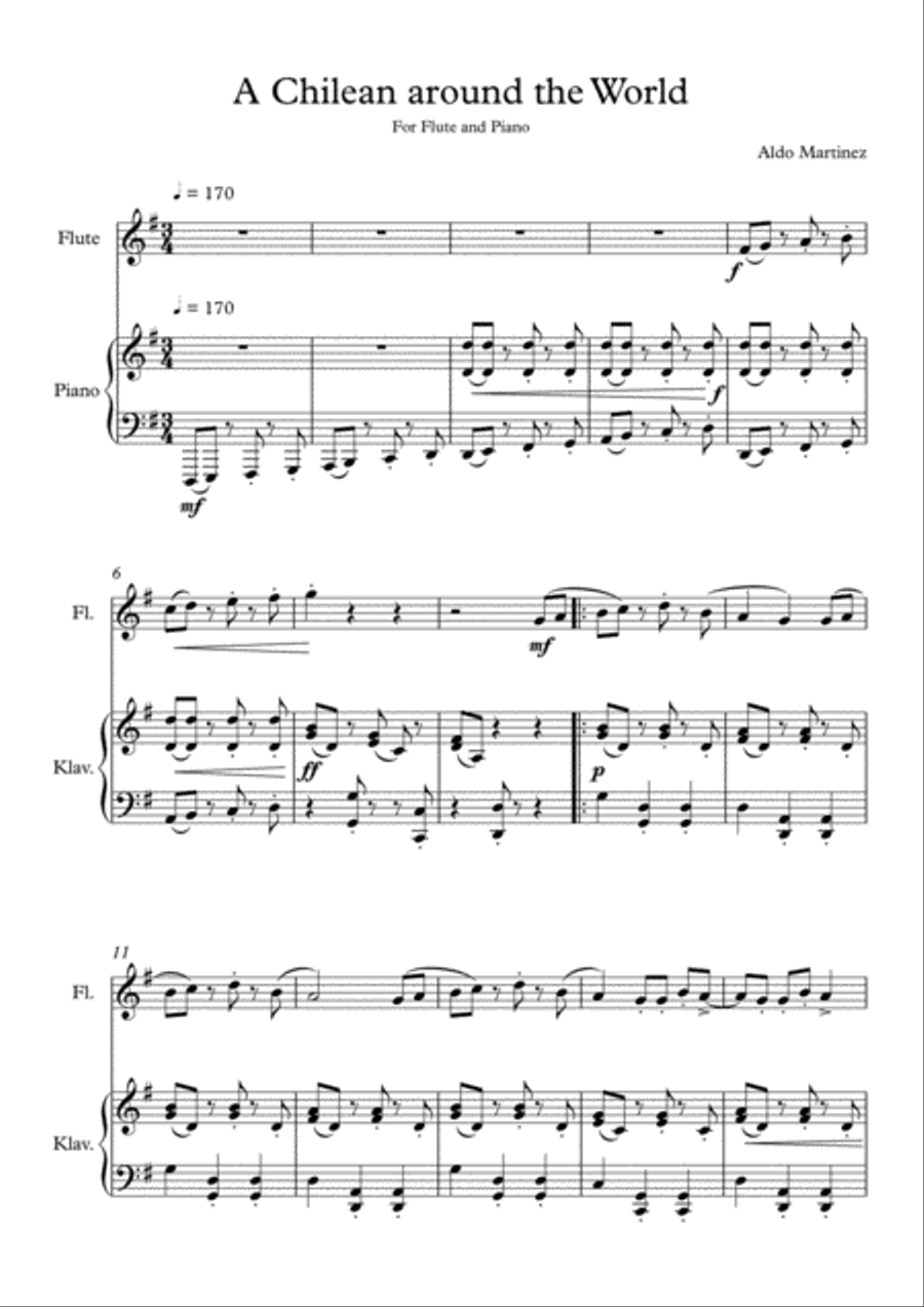 A Chilean around the World Woodwind Duet scores gallery preview page 2