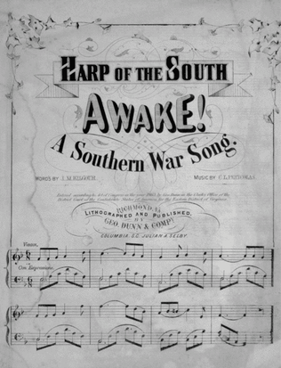 Harp of the South Awake! A Southern War Song