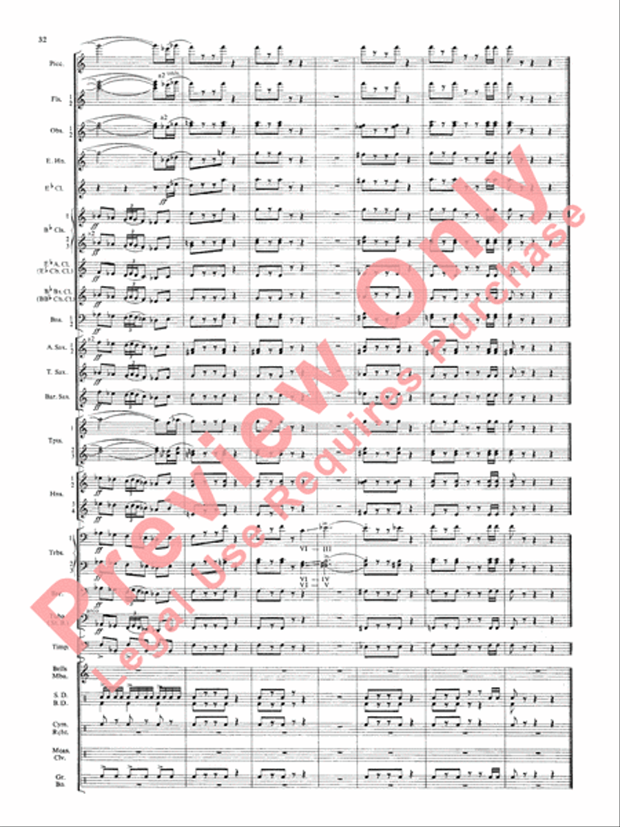 Symphonic Dance No. 3 (Fiesta) Concert Band scores gallery preview page 35