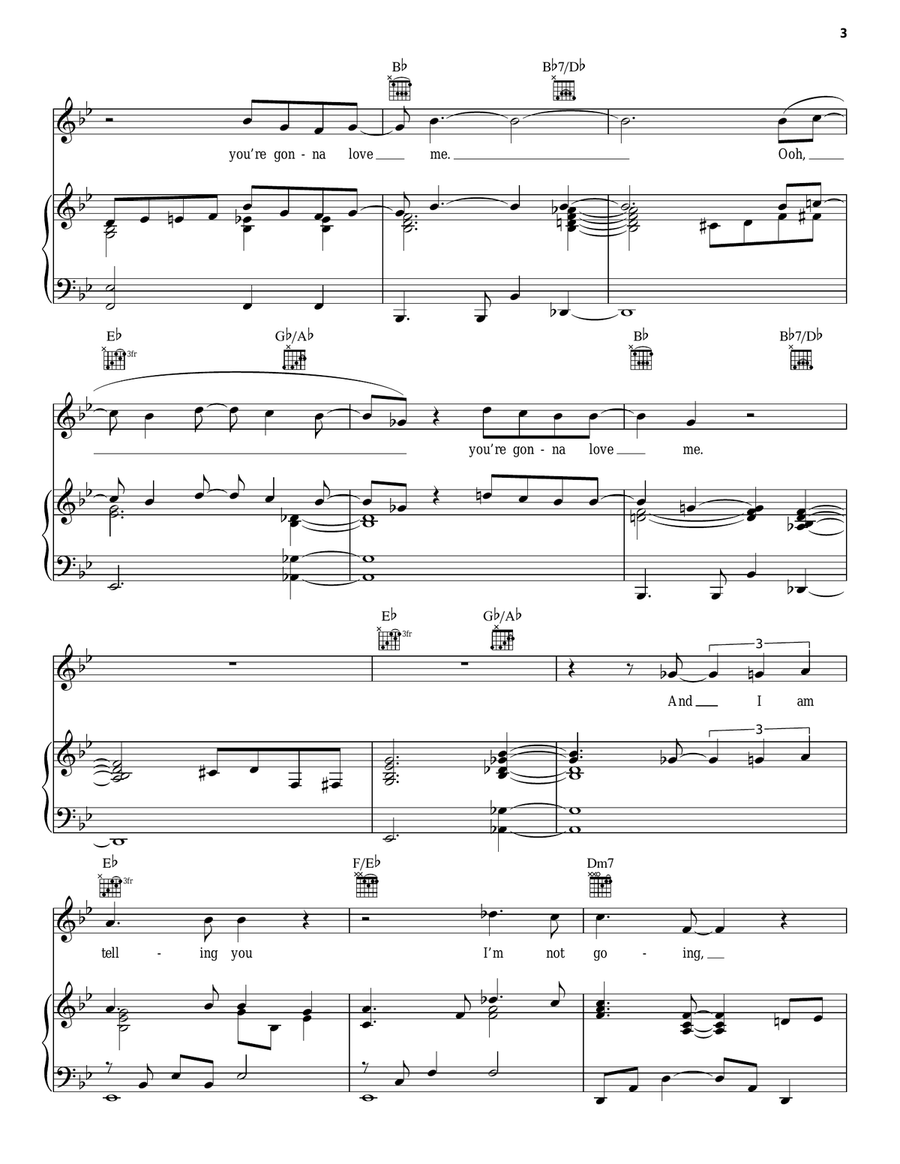 And I Am Telling You I'm Not Going Piano, Vocal, Guitar scores gallery preview page 3