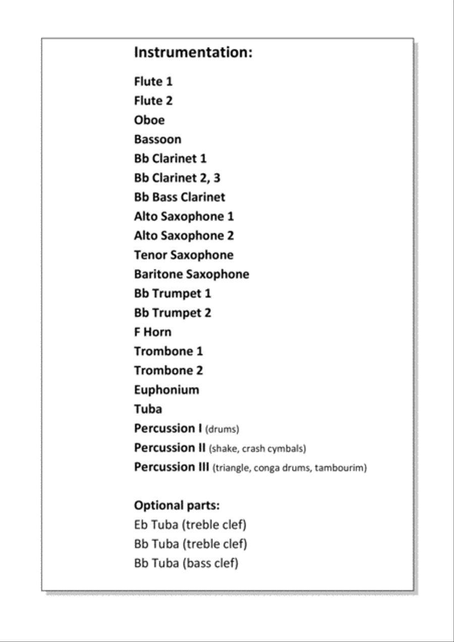 Luar do Sertão (Brazilian Moonlight) - Full Score and Parts Concert Band scores gallery preview page 2