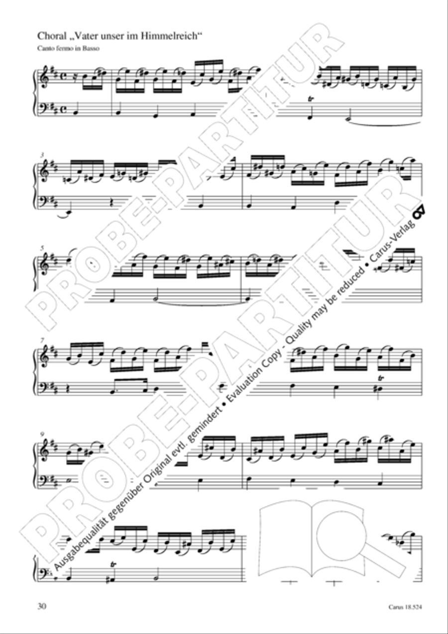 Chorale arrangements. First part of the Clavier-Ubung Collection / Songbook scores gallery preview page 31