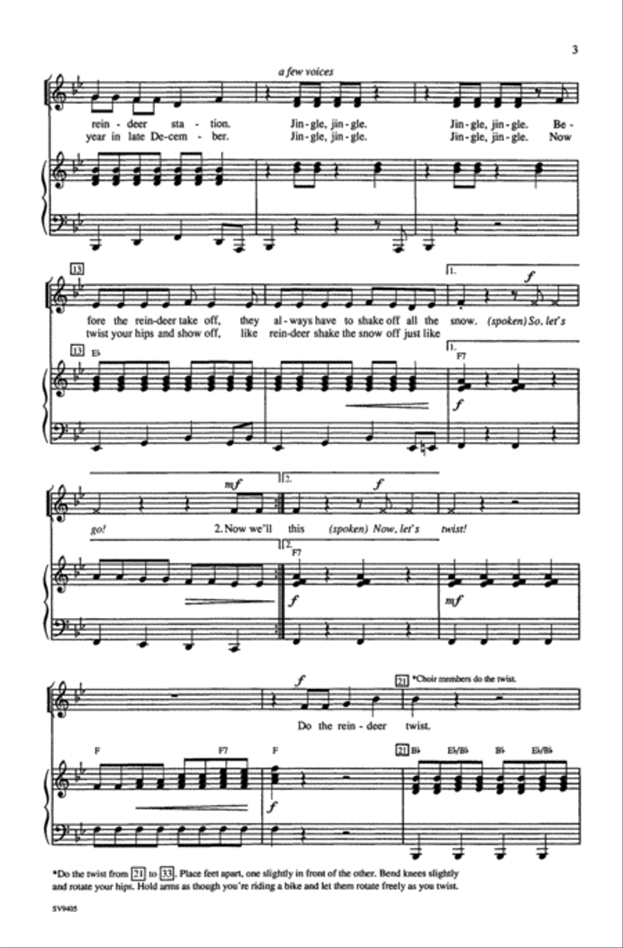 The Reindeer Twist The Reindeer Twist Choir scores gallery preview page 2