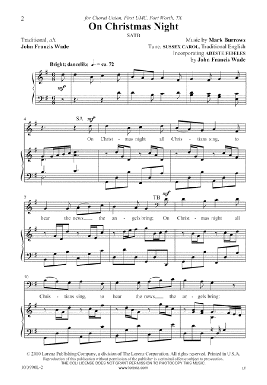 On Christmas Night On Christmas Night 4-Part scores gallery preview page 3