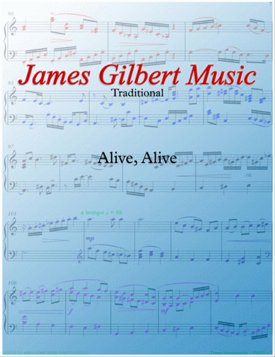 Alive, Alive Full Orchestra scores gallery preview page 1