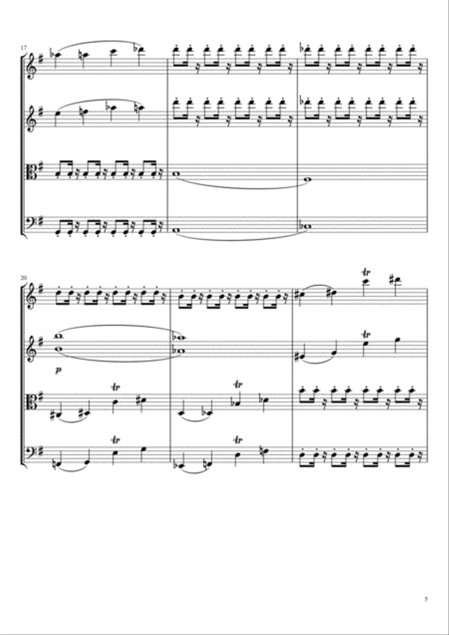 Bikes Bikes String Quartet scores gallery preview page 5