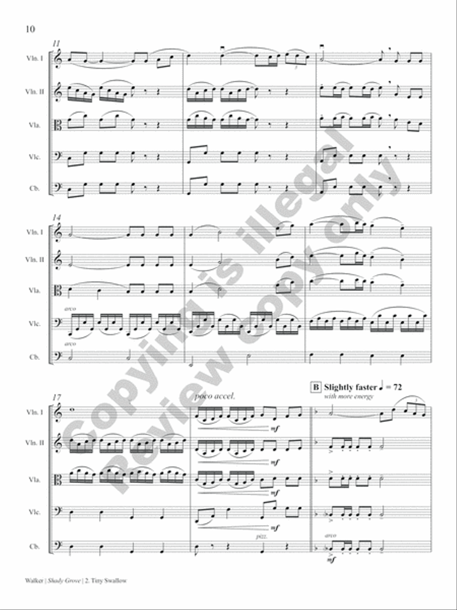 Shady Grove: and Other Songs from the Appalachian Mountains String Orchestra scores gallery preview page 7