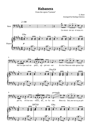 Habanera (for bass - G# minor/ Ab major)