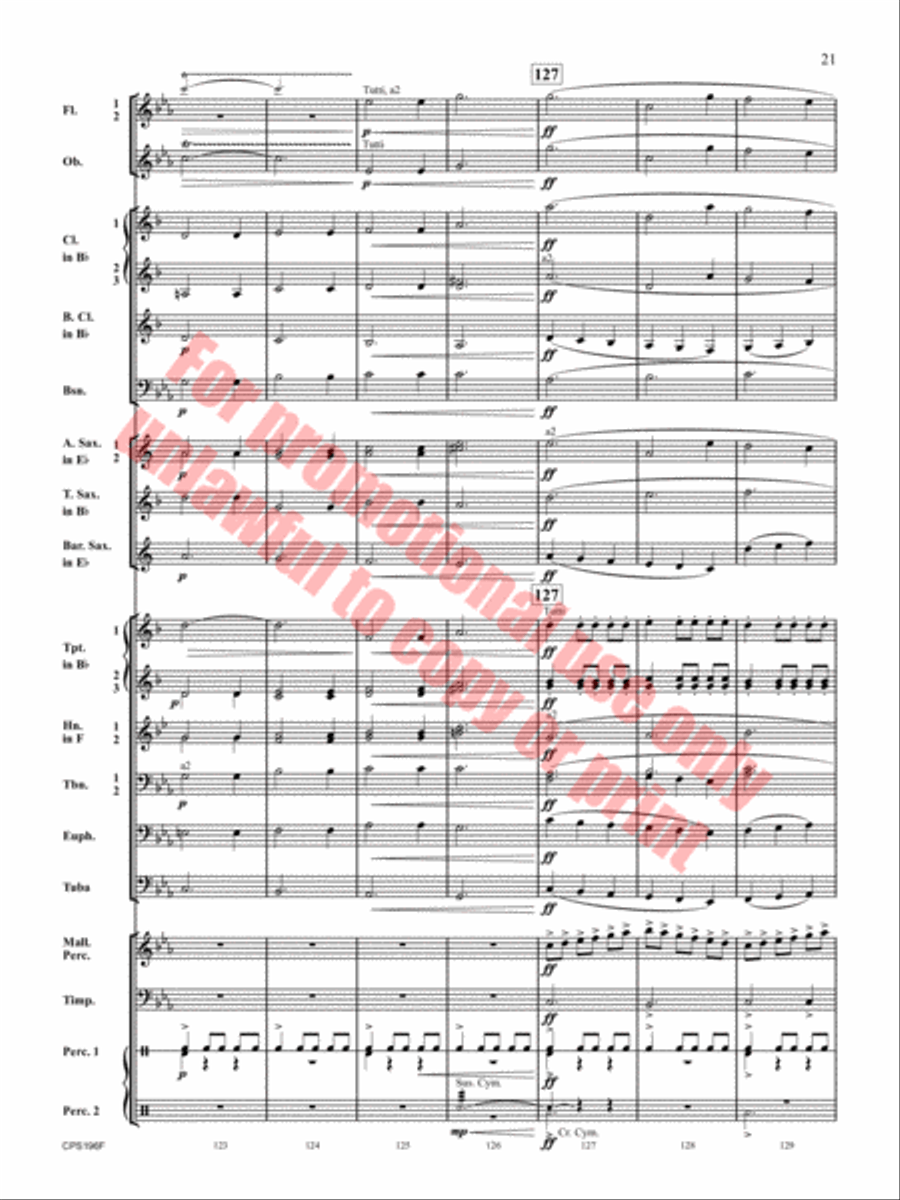 If I Could Fly Concert Band scores gallery preview page 22