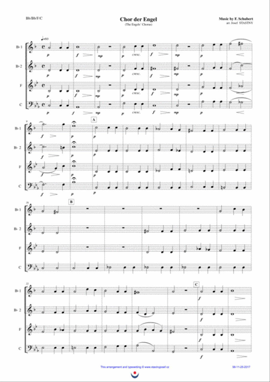 Chor der Engel (The Engels´ Chorus) Brass Ensemble scores gallery preview page 1