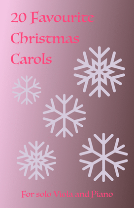 Book cover for 20 Favourite Christmas Carols for solo Viola and Piano