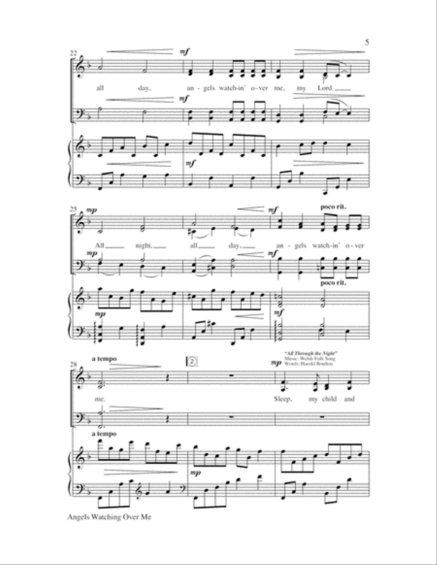 Angels Watching Over Me Angels Watching Over Me 4-Part scores gallery preview page 6