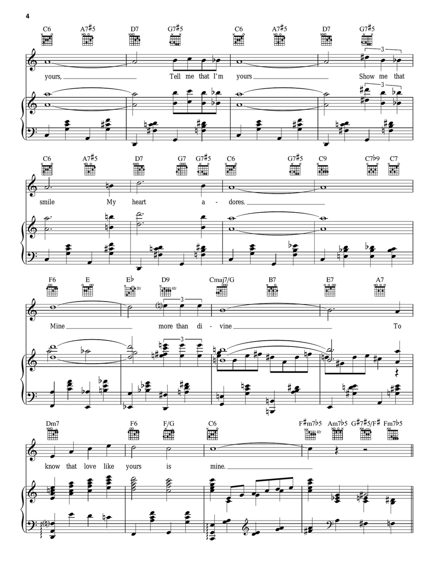 Mine Piano, Vocal, Guitar scores gallery preview page 4