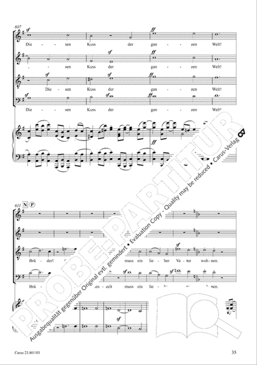 Symphony No. 9, Op. 125 - Finale (Choral Symphony) 4-Part scores gallery preview page 36