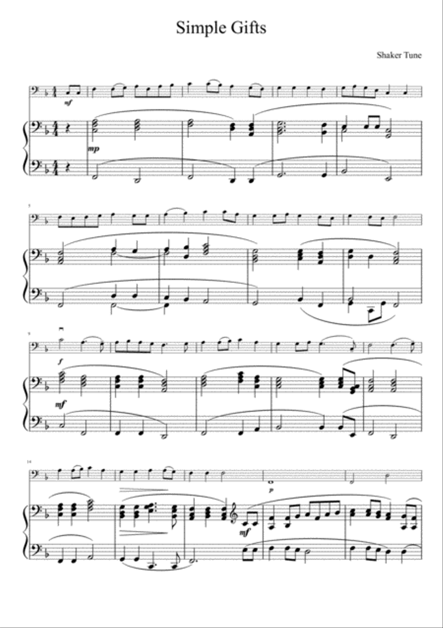 Simple Gifts Simple Gifts Piano scores gallery preview page 2