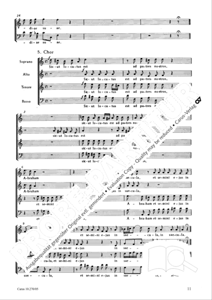Magnificat in B flat major 4-Part scores gallery preview page 12