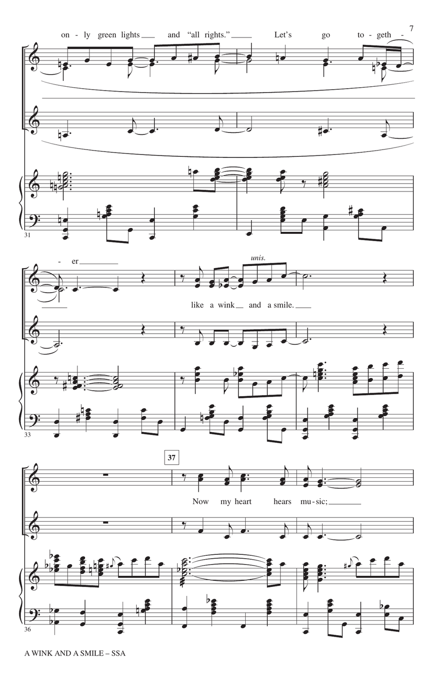 A Wink And A Smile SSA scores gallery preview page 5
