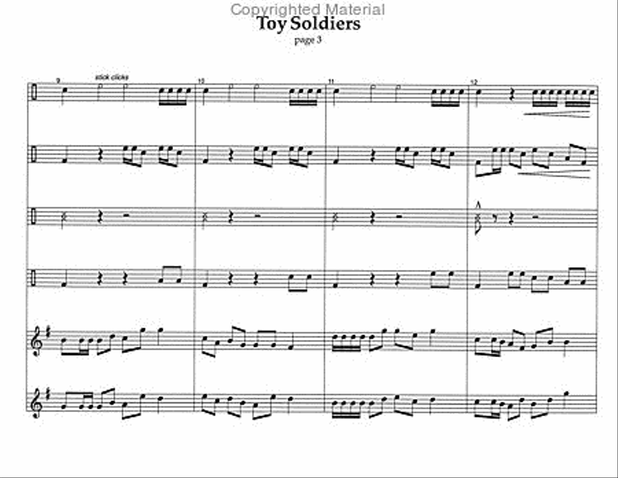 Toy Soldiers Percussion Ensemble scores gallery preview page 5