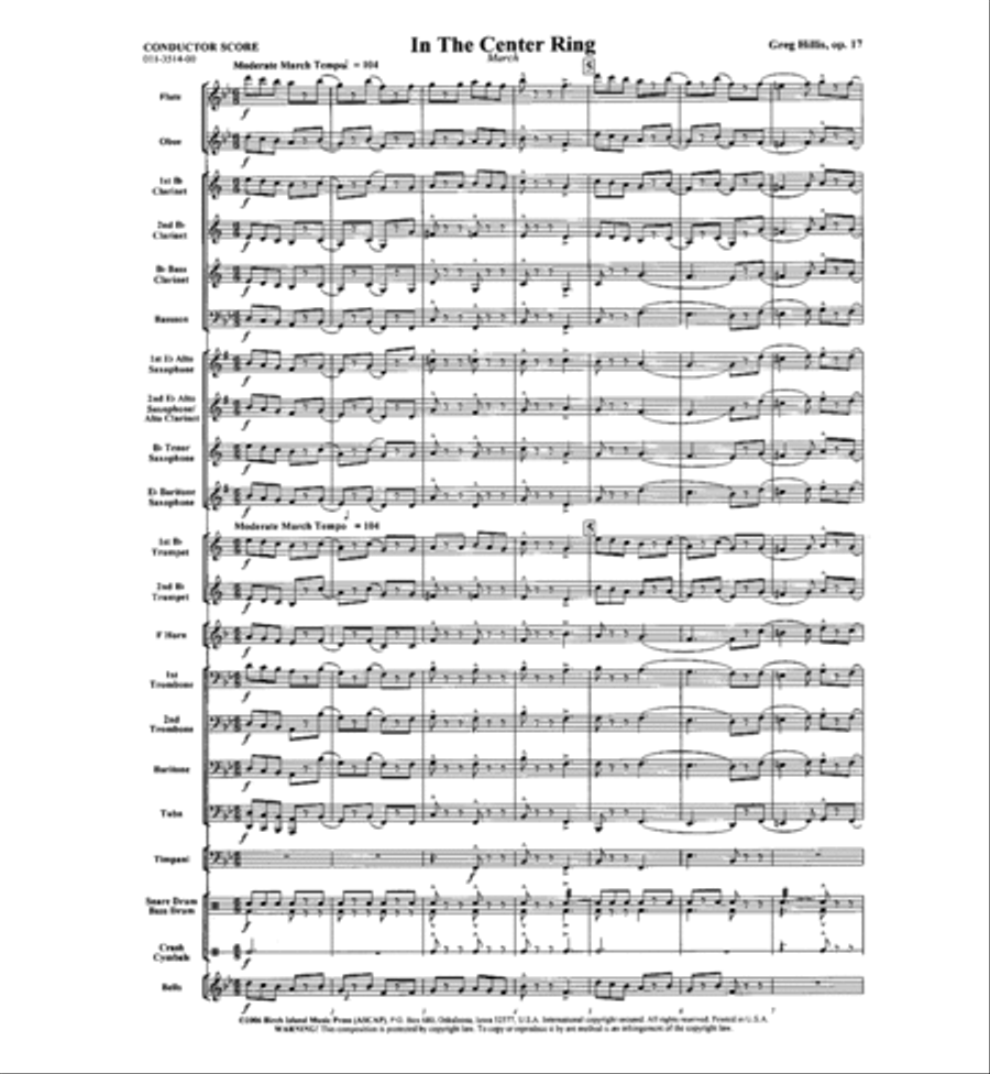 In The Center Ring Concert Band scores gallery preview page 2
