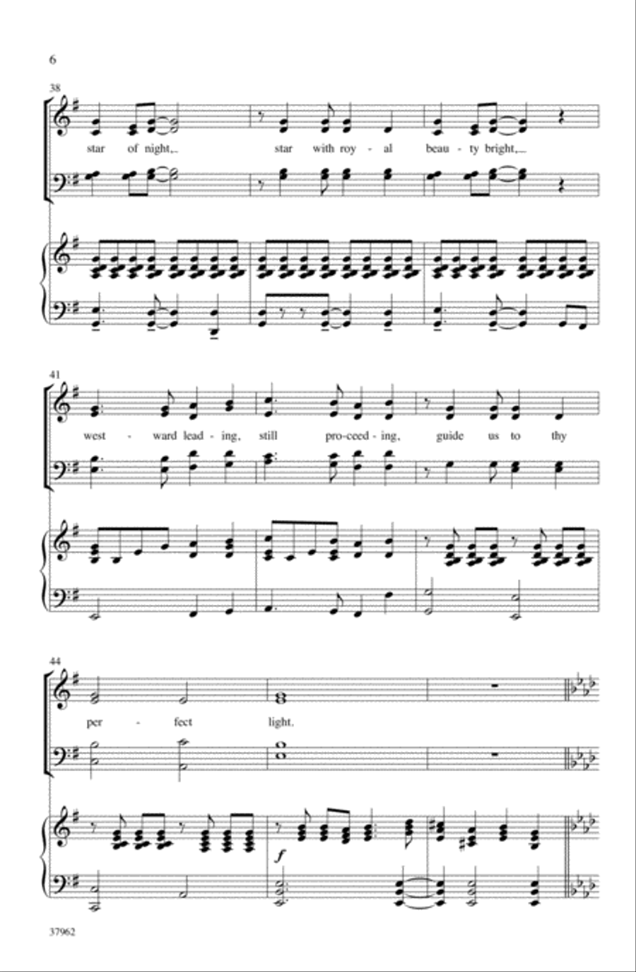 We Three Kings 4-Part scores gallery preview page 5