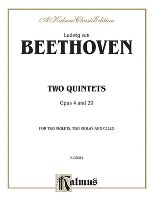 Book cover for Two Quintets, Op. 4 and Op. 29