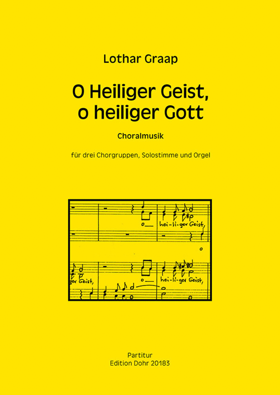 O Heiliger Geist, o heiliger Gott -Choralmusik für drei Chorgruppen, Solostimme und Orgel- Choir scores gallery preview page 1