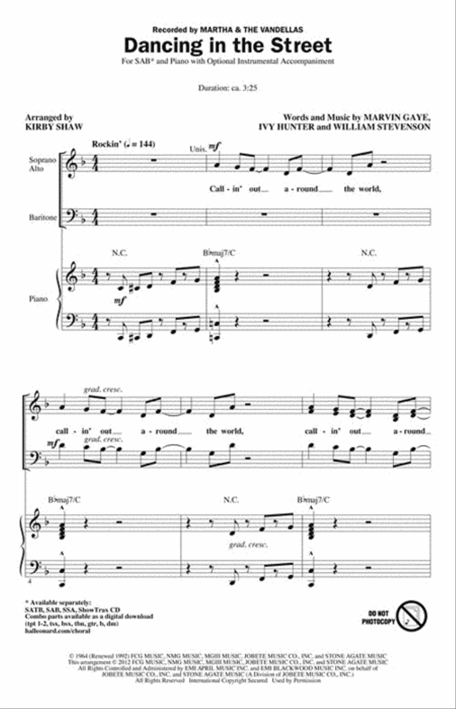 Dancing in the Street 3-Part scores gallery preview page 2