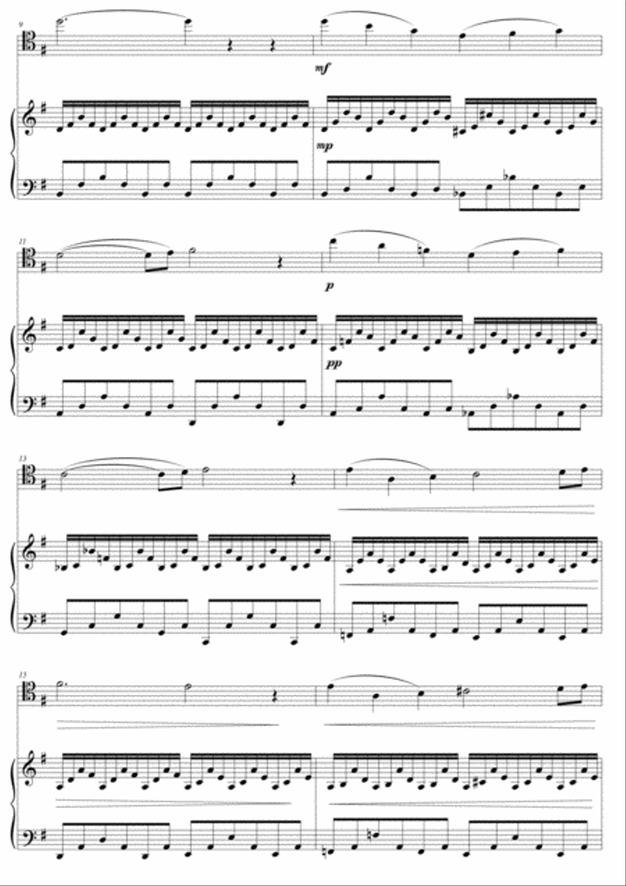 Saint-Saens The Swan Cello and Piano Piano Accompaniment scores gallery preview page 3