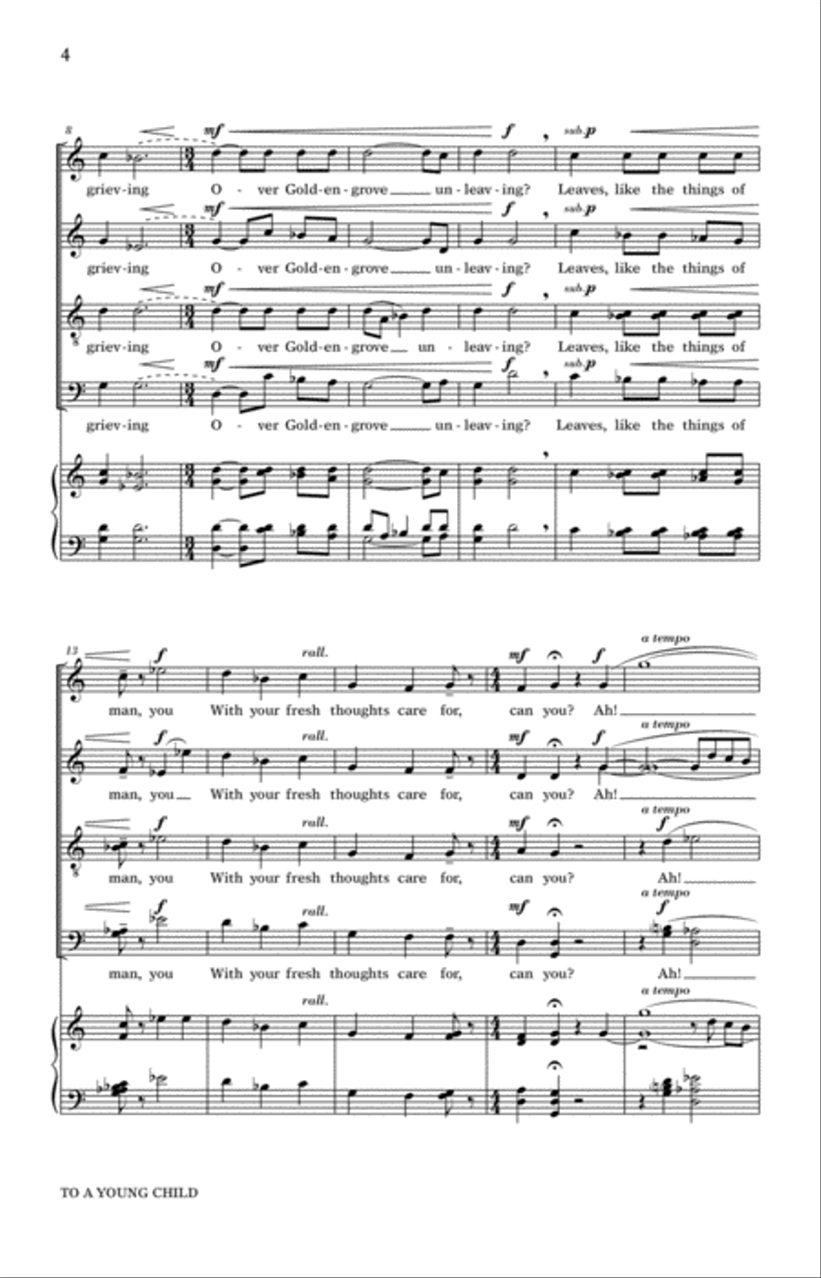To A Young Child 4-Part scores gallery preview page 2